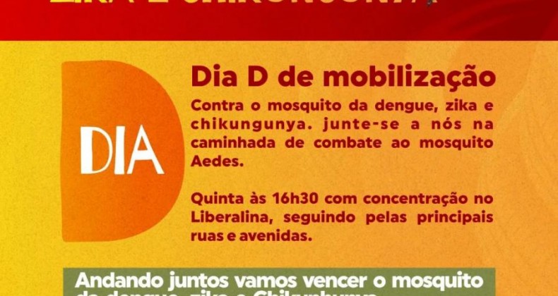 Mobilização na cidade contra o mosquito Aedes